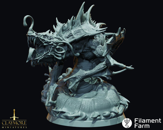 Deep Sea Serpent - Curse of the Drowned Crew - Highly Detailed Resin 3D Printed Miniature