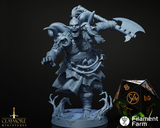 Swamp Orc Berserker - Return to the Whispering Swamps - Highly Detailed Resin 8k 3D Printed Miniature