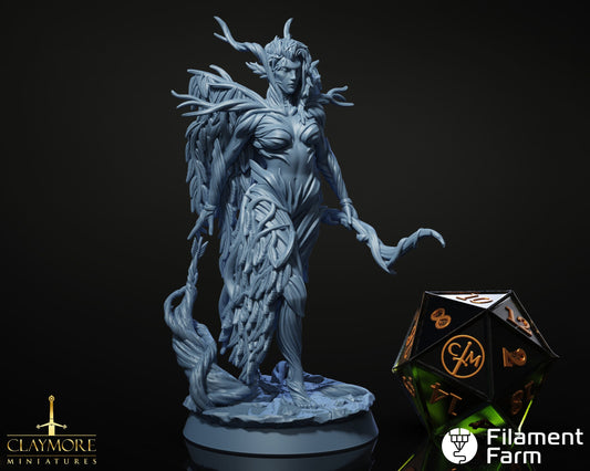 Willow Tree Dryad - Return to the Whispering Swamps - Highly Detailed Resin 8k 3D Printed Miniature