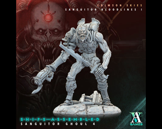 Sanguitor Ghoul 4 - Crimson Skies - Highly Detailed Resin 8k 3D Printed Miniature