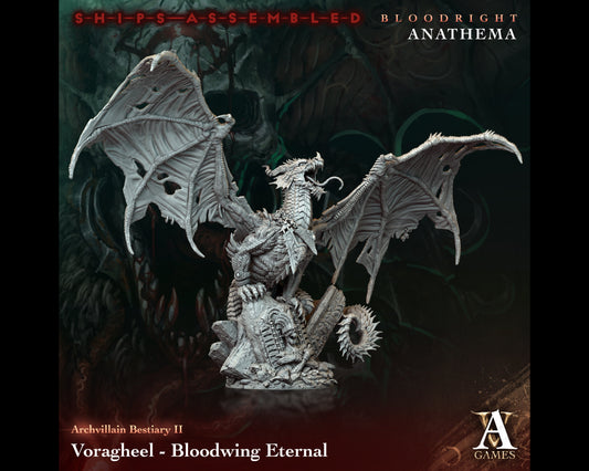 Voragheel, Bloodwing Eternal - Bloodright Anathema - Highly Detailed Resin 8k 3D Printed Miniature