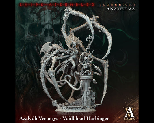 Azalydh Vesperys, Voidblood Harbinger- Bloodright Anathema - Highly Detailed Resin 8k 3D Printed Miniature