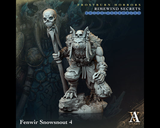 Fenwir Snowsnout 4 - Rimewind Secrets - Highly Detailed Resin 8k 3D Printed Miniature