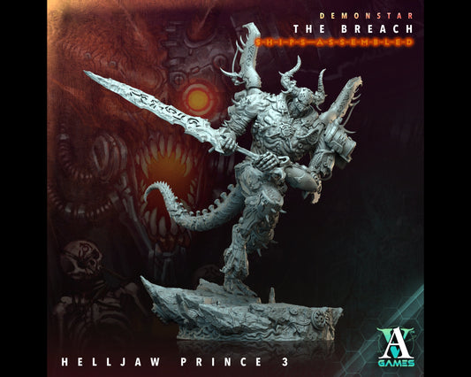 Helljaw Prince 3 - Demonstar: The Breach - Highly Detailed Resin 8k 3D Printed Miniature